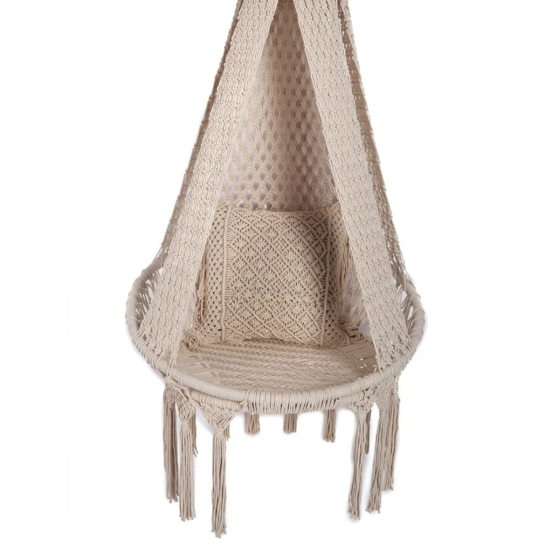 Handcrafted Macrame Hammock Perfect for Relaxation and Style